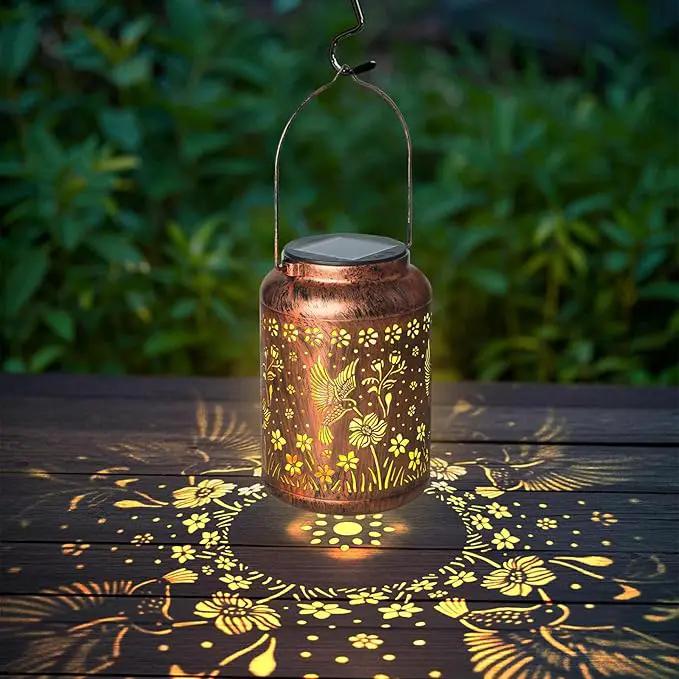 2 Pack Hummingbird Lanterns Outdoor, Waterproof Hanging Lantern Garden Decor, Birthday Gifts for Women, Men, Mom, Mothers Day Gifts, Lights Outdoor Apply Patio, Yard, Lawn, Balcony