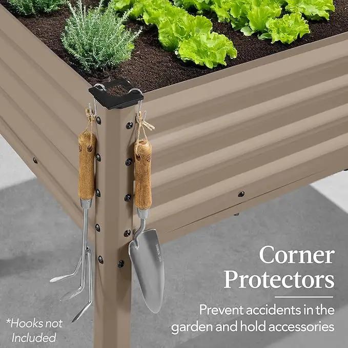 Best Choice Products 48x24x30in Galvanized Raised Garden Bed, Metal Elevated Planter Box, Vegetable Garden for Backyard, Patio, Balcony - Taupe by GreenHaven Gardens