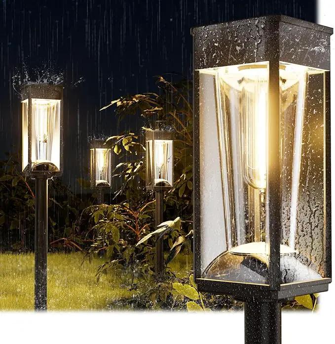 Bright Solar Pathway Lights Outdoor 2 Pack, 2-in-1 Warm&Cool Solar Lights Outdoor for Yard, IP65 Waterproof Garden Light Yard Landscape Patio Lawn Path Walkway Driveway by GreenHaven Gardens