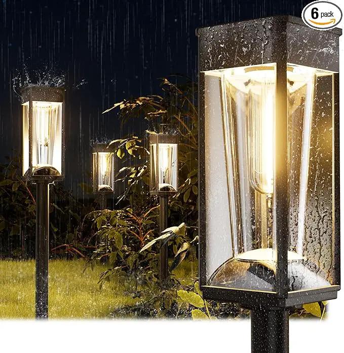 Bright Solar Lights Outdoor 6 Pack, 2-in-1 Warm&Cool Solar Pathway Lights Waterproof IP65, Auto On/Off, Long Lasting Outdoor Light for Yard, Patio, Garden, Outside Landscape Lighting by GreenHaven Gardens