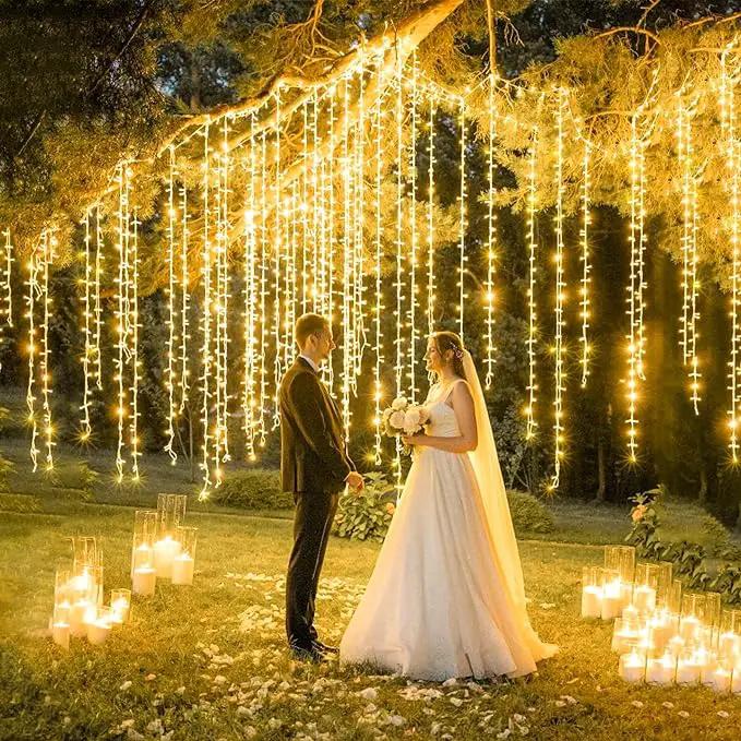 33ft 100 LED Christmas Lights Outdoor Waterproof, Warm White Christmas String Lights Indoor Clear Wire 8 Modes, Plug in Twinkle Fairy String Lights for Bedroom Wedding Home Party Garden Decorations by GreenHaven Gardens