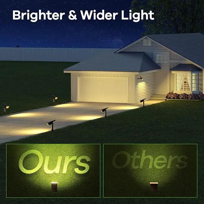 Consciot Solar Spotlights Outdoor, IP67 Waterproof 2-in-1 Solar Spot Lights, Durable Christmas Decorations Lights for Garden Yard Pathway Driveway Porch Walkway, Auto On/Off, 2 Pack(Warm White) by GreenHaven Gardens