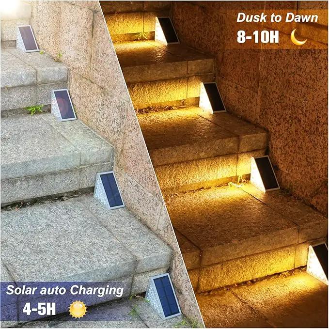 VOLISUN Solar Stair Lights 24 Pack, Solar Step Lights Outdoor Waterproof IP67, LED Outdoor Step Light by GreenHaven Gardens
