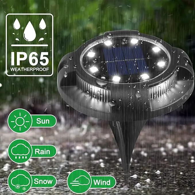 K.E.J. Solar Lights Outdoor 12 Pack Waterproof Solar Garden Ground Lights Landscape Lighting for Outside Patio Pathway Lawn Yard Deck Driveway Walkway by GreenHaven Gardens