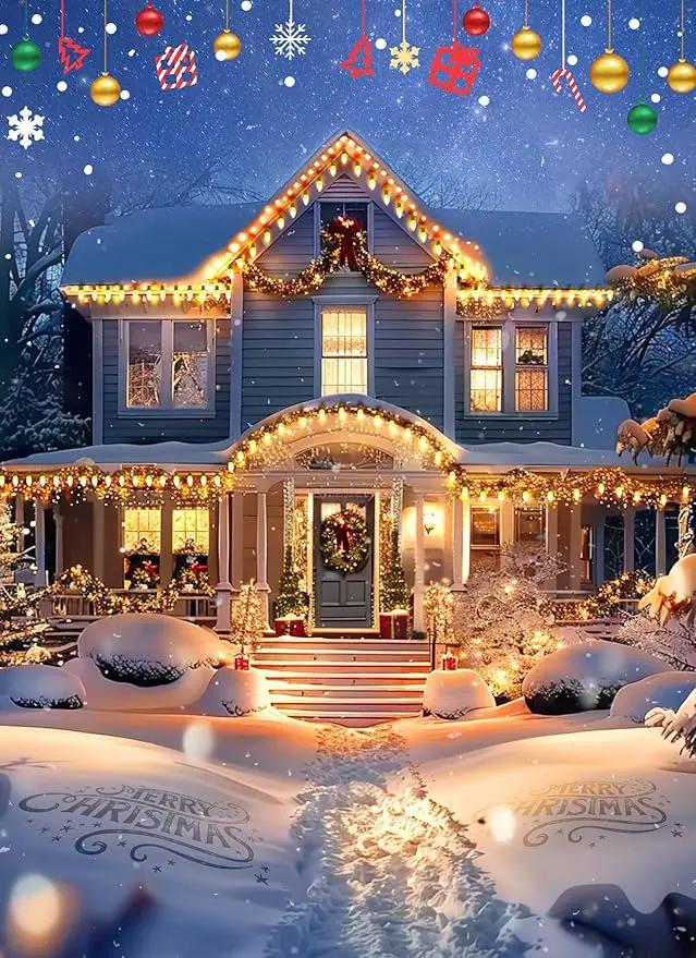 C7 LED Lights Warm White Christmas Lights Outdoor, 100FT C7 Christmas String Lights with 100 Plastic Bulbs, Traditional Hanging Holiday Lights for Christmas Tree Patio Fence Roofline Xmas Decorations by GreenHaven Gardens
