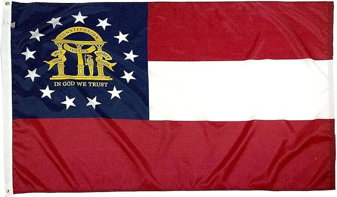 FlagSource Georgia Nylon State Flag, Made in the USA, 3x5' by GreenHaven Gardens