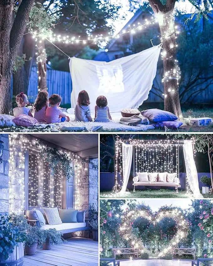 Brightown Solar String Lights for Outside, 19.6Ft 240 LED Solar Fairy Lights for Outdoor Waterproof with 8 Modes for Patio Party Garden Yard Home, Pure White by GreenHaven Gardens