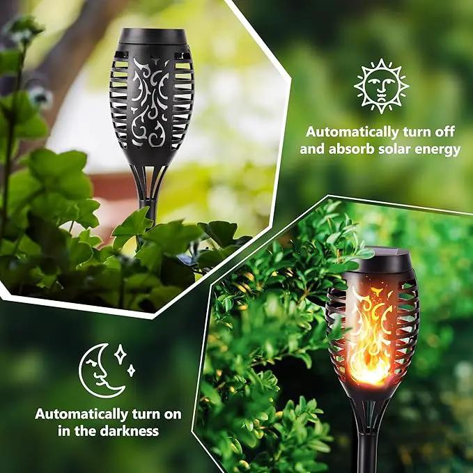 Toodour Solar Torch Flame Lights, 12 Pack Solar Light Outdoor with Flickering Flame, Waterproof Pathway Lights Landscape Decoration Lighting for Garden, Lawn, Yard, Outdoor Decorations by GreenHaven Gardens