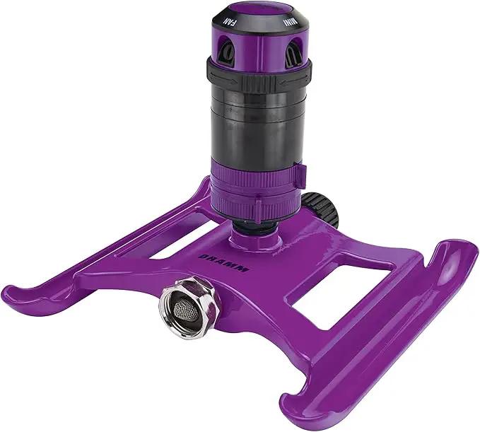 Dramm ColorStorm Gear Drive Sprinkler on Heavy Duty,Durable Metal Base, 4 Patterns, Ideal for Small, Medium & Large Areas with Pass Through Feature, Berry, 40 Foot Diameter by GreenHaven Gardens
