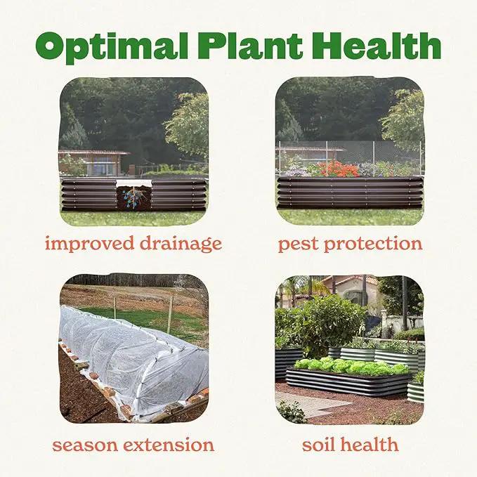 Epic Gardening 5-in-1 Modular Galvanized Raised Garden Bed Kit, 15" Tall Metal Planter Box, Durable Aluzinc Steel Raised Garden Bed Outdoor for Vegetables, Herbs, Flowers & Fruits - Round - Slate Grey by GreenHaven Gardens