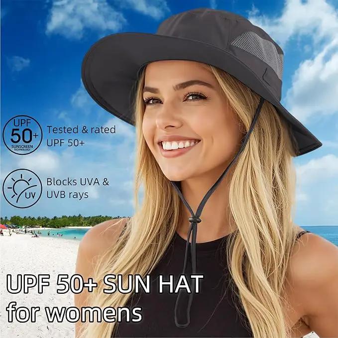 Connectyle Women's UPF 50+ Sun Hat UV Protection Wide Brim Bucket Hat Summer Beach Hats Fishing Hiking Outdoor Safari Hats by GreenHaven Gardens