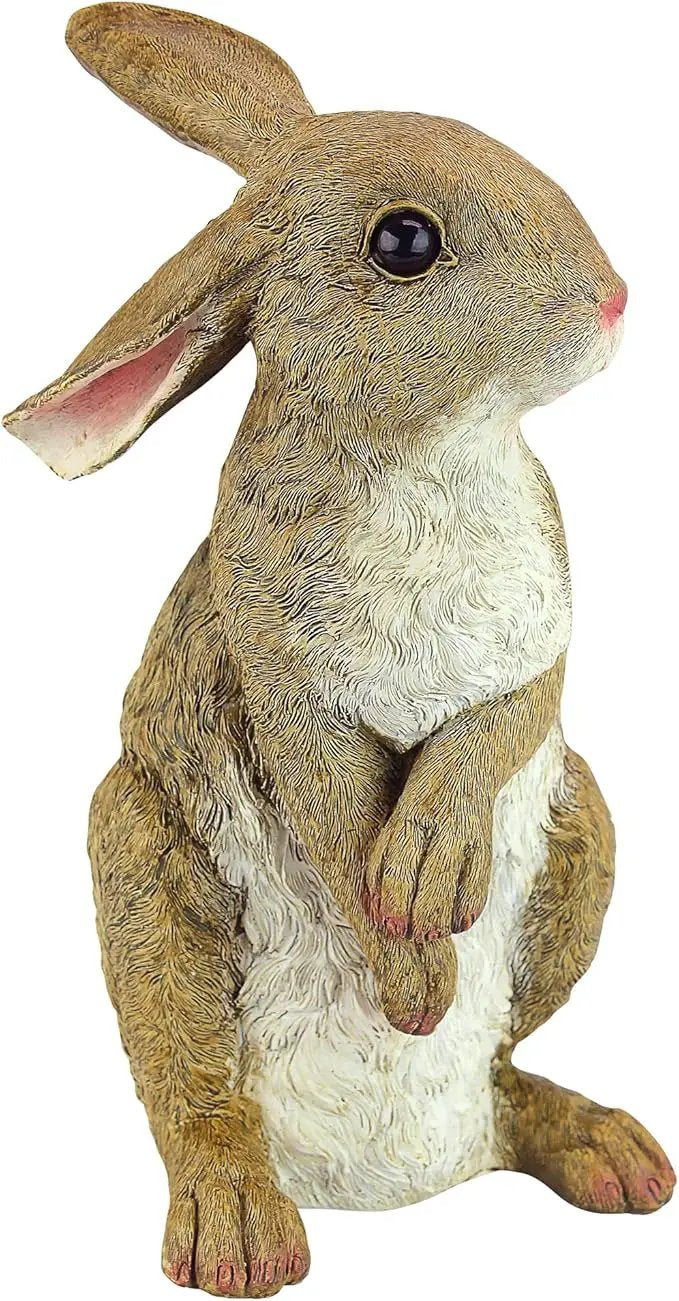 Design Toscano QM200681 Hopper the Bunny Standing Rabbit Indoor/Outdoor Garden Statue, 6 Inches Wide, 11 Inches Tall, Handcast Polyresin, Full Color Finish by GreenHaven Gardens