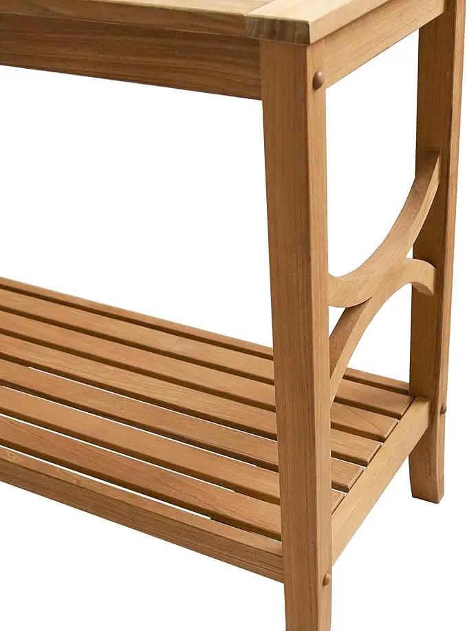 Cambridge Casual Chester Teak Wood Outdoor Console Table – Durable Accent Table for Patio, Deck, Porch and Garden - Perfect for Displaying Plants, Décor, Beverage and Other Outdoor Essential by GreenHaven Gardens