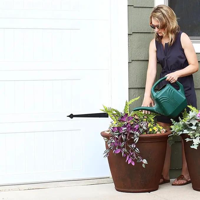 Sunnydaze 24-Inch Anjelica Large Plastic Pot for Plants - Outdoor Polyresin Round Planter with Drillable Drainage Holes - Rust by GreenHaven Gardens