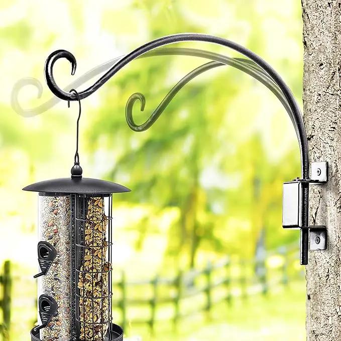 Qiang Ni Swivel Plant Hanger Bracket: Bird Feeder Hanger for Outdoor Wall Mount (12 - A, 12 Inch) by GreenHaven Gardens
