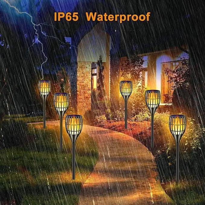 Outdoor Solar Lights Upgraded,Waterproof Flickering Flames Torches Lights Solar Spotlights Landscape Decoration Lighting Dusk to Dawn Auto On/Off Security Torch Light for Patio Driveway, 4P by GreenHaven Gardens