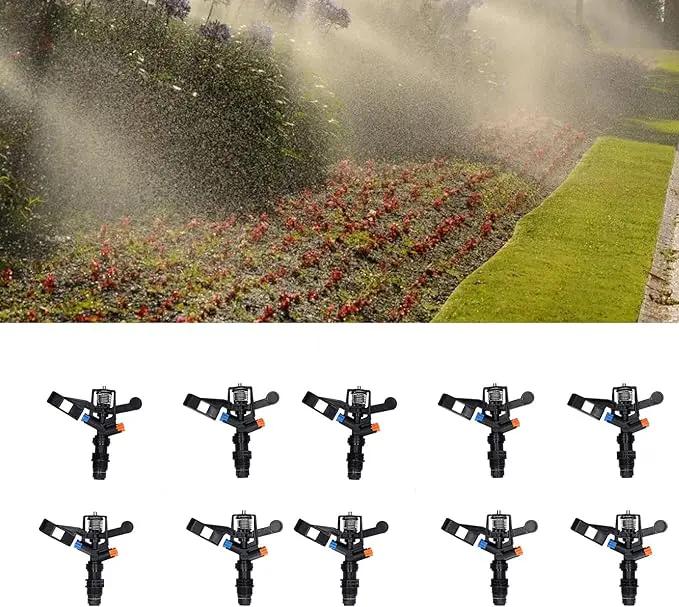 Rocking Arm Sprinklers,10PCS Plastics G 1/2 Male Thread 360° Rotating Sprinklers Watering Sprinkler for Yard Lawn and Grass Irrigation 4.7x4.5in by GreenHaven Gardens