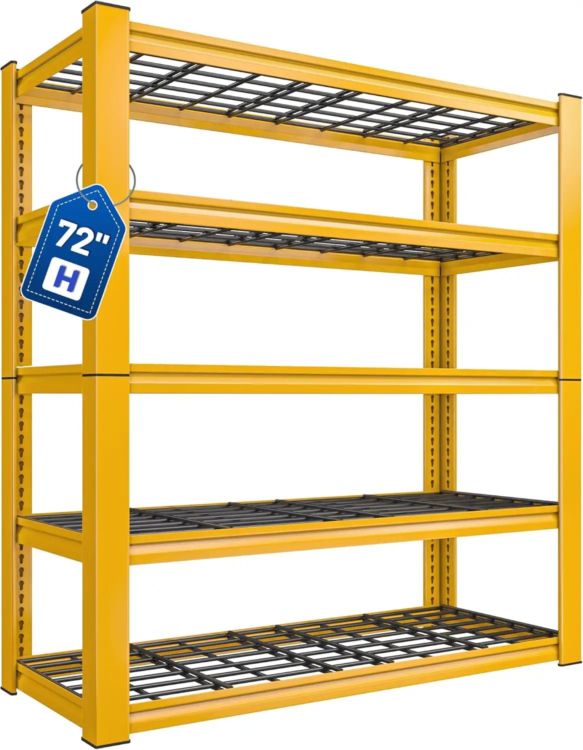 REIBII 72''H Garage Shelving 3010 LBS Storage Shelves Adjustable Metal Shelving 5 Tier Metal Shelves for Storage Industrial Shelf for Kitchen Pantry Warehouse Basement 72" HX35.5 WX16 D by GreenHaven Gardens