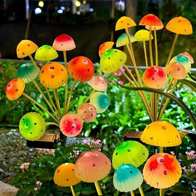 Kohlrabi Solar Garden Lights, 6 Pack Solar Mushroom Lights Outdoor, Upgraded 72LED Mushroom Flower Light Yard Decor Outside Waterproof, Garden Decor for Lawn Front Porch Patio Backyard by GreenHaven Gardens
