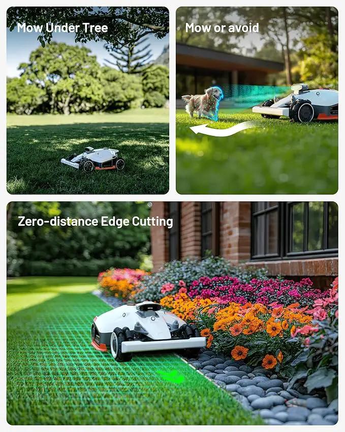 LUBA 2 AWD 3000X Robot Lawn Mower with 4G, Reception 0.75 Acre, Max. 0.89 Acre, All-Wheel-Drive for 80% Slope, UltraSense AI Vision & RTK Automatic Edge Mapping, 1.0"-2.7" Cutting Height by GreenHaven Gardens