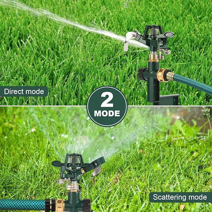 2 Packs Green Garden Sprinklers, Zinc Alloy Water Bird Sprinkler on Metal Base, Adjustable 360 Degree Lawn Irrigation for Yard by GreenHaven Gardens