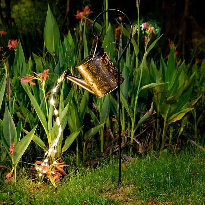Outdoor Garden Decor Solar Lights, Large Waterproof Watering Can Landscape Lights Hanging Outside Decorations for Gardening Gift Yard Front Porch Clearance Lawn Driveway Patio Backyard Pathway by GreenHaven Gardens