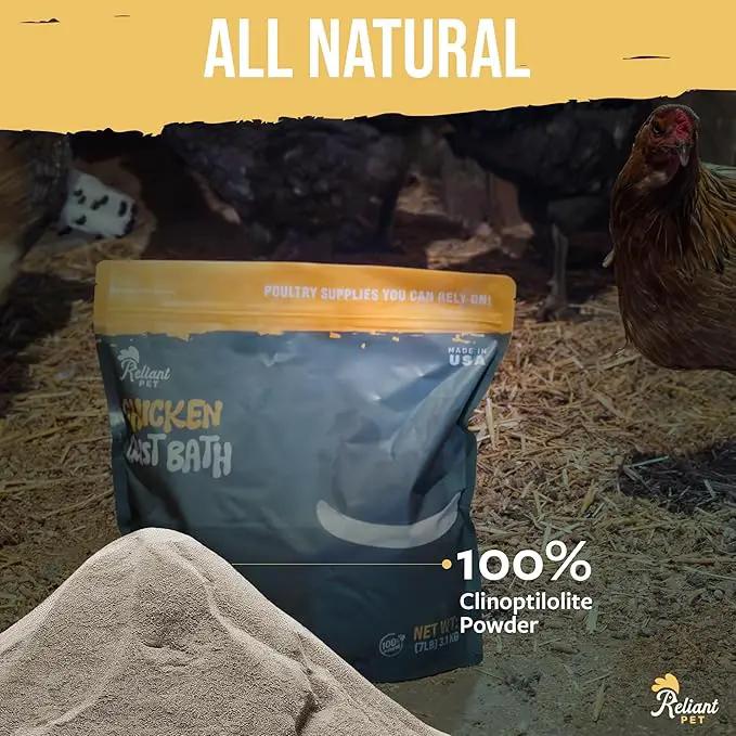 Chicken Dust Bath - 7lbs, Made in USA Natural Dust Bath for Chickens - Ideal Chicken Dust for Bath Tub Mix - Poultry Dust Powder for Chicken Coop by GreenHaven Gardens
