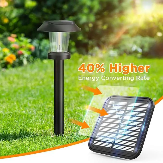 Solar Pathway Lights Outdoor - 10 Pack Solar Powered Garden Lights Waterproof, Decor Landscape Lighting with Three Lighting Modes for Yard, Lawn, Walkway, Driveway, Warm White by GreenHaven Gardens