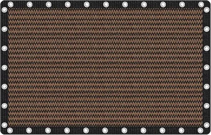 VICLLAX Shade Fabric Sun Shade Cloth Privacy Screen with Grommets for Patio Garden Pergola Cover Canopy 10x16 FT, Mocha by GreenHaven Gardens