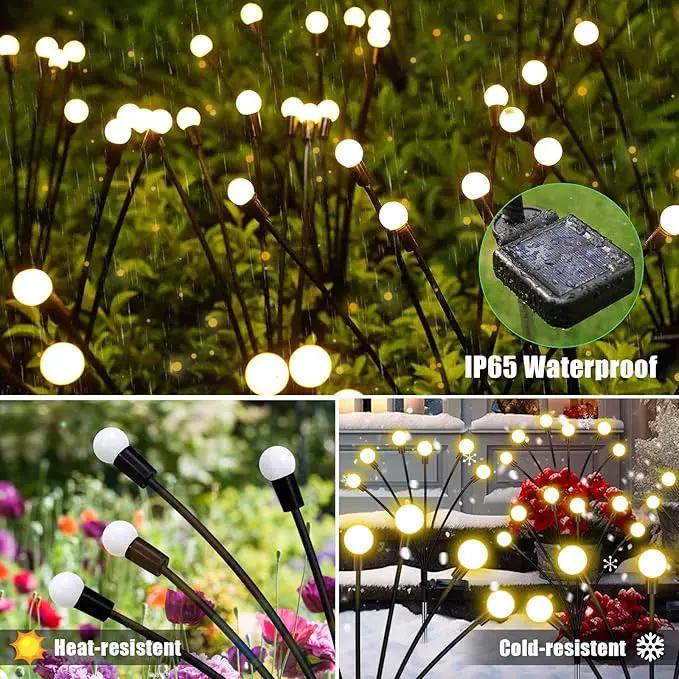 Solar Garden Lights Outdoor, 4 Pack 32LED Waterproof Solar Powered Lights for Yard Pathway Patio, Swaying Lawn Decor as Gardening Gifts for Women Holiday by GreenHaven Gardens