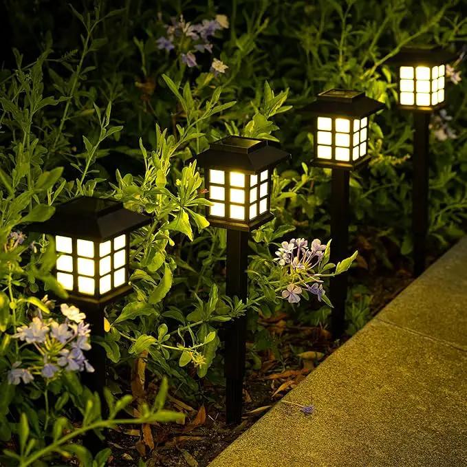 Solar Garden Outdoor Lights 12 Pack,Outdoor Landscape Lights Solar Waterproof Garden LED Lights for Pathway Patio Driveway Walkway Porch, Auto On/Off (Warm Light) by GreenHaven Gardens