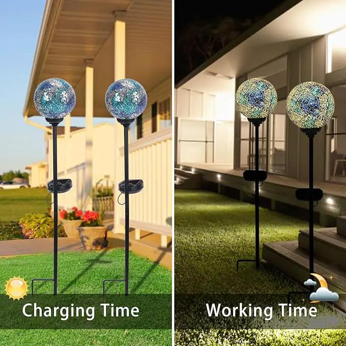 VCUTEKA Mosaic Solar Light, Solar Garden Decorative Lights Outdoor Waterproof LED Pathway Stake Light for Landscape Patio Yard Deck Walkway Decoration, 2 Pack by GreenHaven Gardens