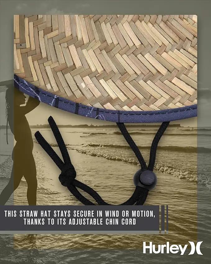 Hurley Men's Straw Hat - Bayside Lifeguard Straw Sun Hat by GreenHaven Gardens
