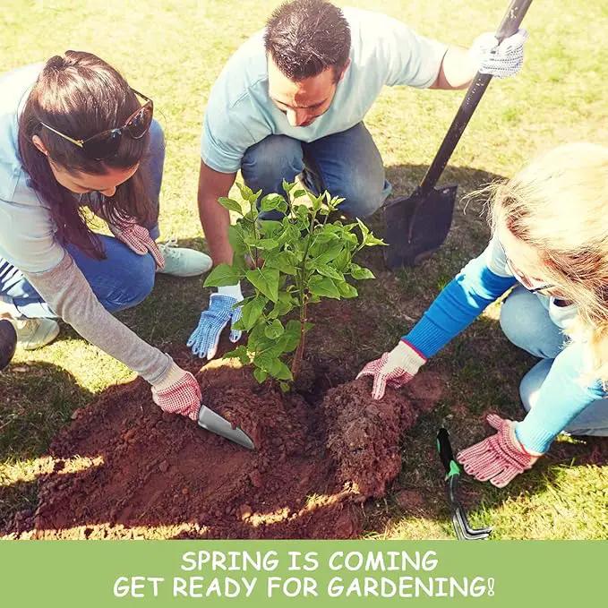 Garden Tool Set, 3 Pack Aluminum Heavy Duty Gardening Kit Includes Hand Trowel, Transplant Trowel and Cultivator Hand Rake with Soft Rubberized Non-Slip Ergonomic Handle, Garden Gifts by GreenHaven Gardens