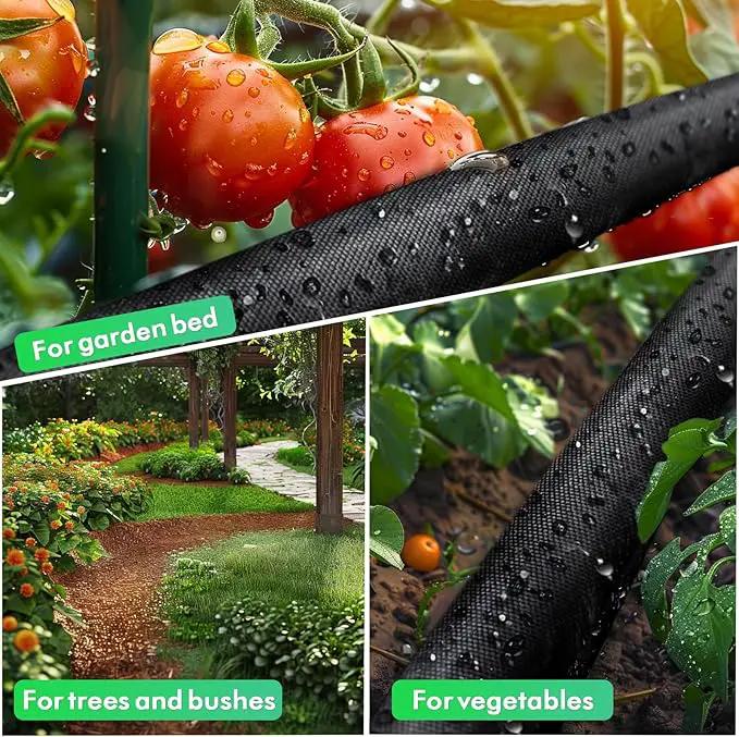 IPOW Heavy Duty Double Layer Design Saves 80% Water Leak Proof Soaker Hose, Drip Watering Hose for Garden, Lawn, Flower Bed, Vegetable Field (25 FT + 50 FT) by GreenHaven Gardens