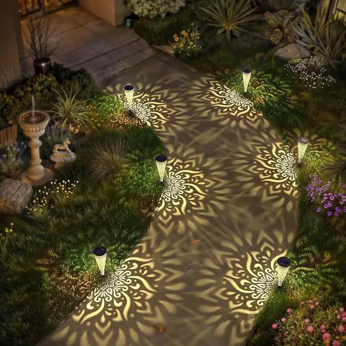 6 Pack Solar Lights Outdoor Garden Decorative Solar Garden Lights with Warm Light Waterproof Solar Pathway Landscape Light for Path Patio Backyard Walkway Yard Decor (White, 6Pcs) by GreenHaven Gardens