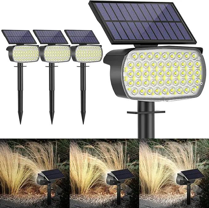 108 LED Solar Spot Lights Outdoor, Solar Lights Outdoor IP65 Waterproof, 3 Modes Solar Landscape Spotlights, Large Solar Panel Solar Powered Lights for Garden Yard Pathway(Cool White/4 Pack) by GreenHaven Gardens