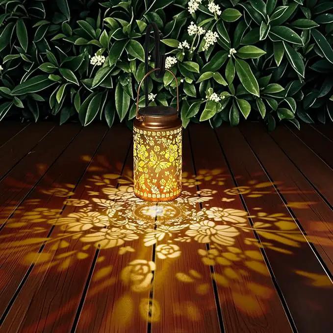Butterfly Solar Lanterns Outdoor Waterproof, Metal Hanging Lights Decorations for Garden Yard Lawn Patio, Unique Butterfly Gifts for Women Mom Grandma Gardener Mother in Law Christmas by GreenHaven Gardens