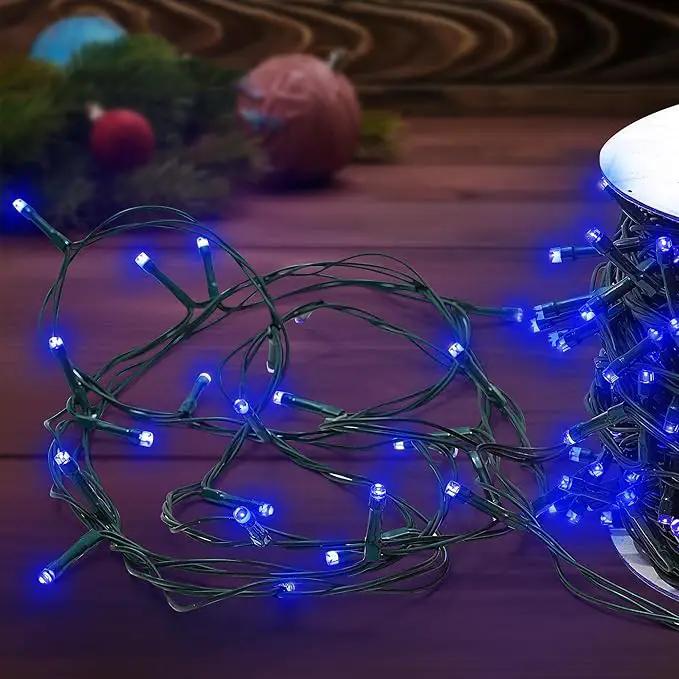 Christmas Light 1000 LEDs 336ft Green Cable Wire Fairy String Tree Twinkle Lights Plug in 12 Modes for Christmas Party, Outdoor, Garden, Wedding, Home Decoration (Blue) by GreenHaven Gardens