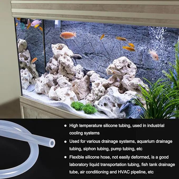 1 1/4" x 1 1/2" Clear Plastic PVC Tubing 5ft Flexible Vinyl Tube, [for Garden Irrigation, Water Hose, Fish Tank, Aquarium] - 31.8mm x 38.1mm by GreenHaven Gardens