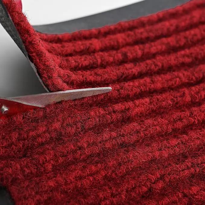 Rubber Door Mat About W3' ×L16' Heavy Duty Large Outdoor Indoor Mat Durable Entrance Doormat Waterproof Rubber Back Rugs for Home Entryway Patio Porch Office Business Areas (Wine Red) by GreenHaven Gardens
