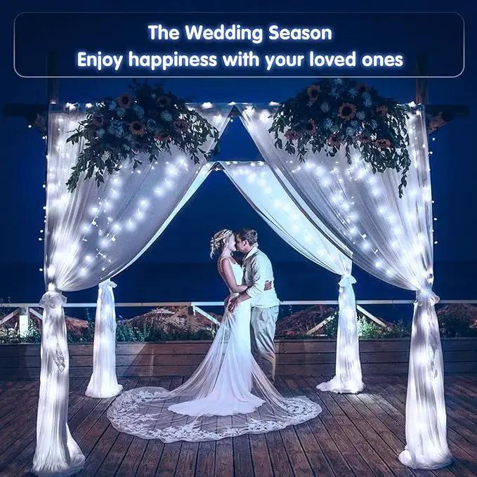JMEXSUSS 66ft 200 LED White Christmas Lights Indoor Bedroom, Connectable White String Lights Outdoor Clear Wire, 8 Modes Twinkle String Lights Plug in for Room Tree Wedding Christmas Decoration by GreenHaven Gardens