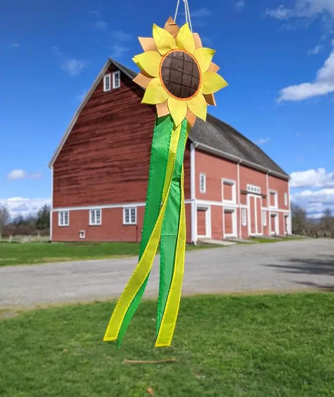 Madrona Brands Sunflower Windsock | Durable Outdoor Hanging Decoration | Yard, Garden, Patio, Home and More | 42-Inch by GreenHaven Gardens