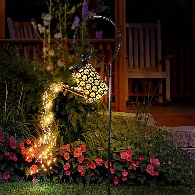 Solar Watering Can Lights Outdoor Waterproof, Retro Metal Hanging Lantern With String Lights, Garden Decor for Patio Porch Lawn Driveway Yards Backyard Pathway by GreenHaven Gardens