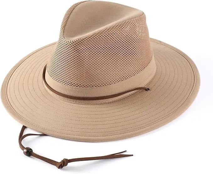 Home Prefer Cotton Summer Fedora Hat Wide Brim Sun Hats for Men Women UPF 50+ Sun Protection Cap for Fishing Hiking by GreenHaven Gardens
