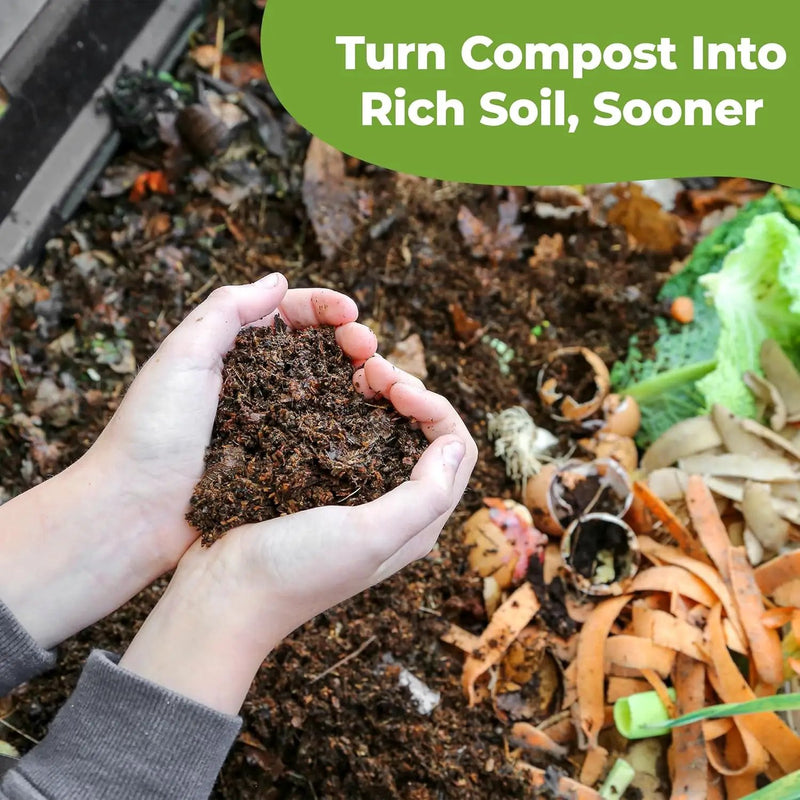 Compost Activator by Perfect Plants | Boosts Microorganisms & Adds Organic Fertilizer | for Use in Composter Tumblers, Machine Bins, or Turners | Fermented Bran with Microbial Inoculant (32 oz) by GreenHaven Gardens