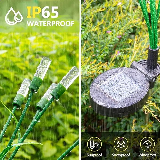 Solar Lights Outdoor Waterproof Upgraded Outdoor Solar Lights for Yard Patio Garden Decor, Solar Lights for Outside Gardening Supplies 2pack, Firefly Garden Lights Solar Powered Outdoor (Large) by GreenHaven Gardens
