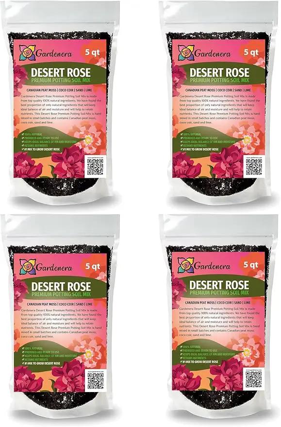 Organic Desert Rose Soil Blend - Promote Strong Root Development and Flowering - 20 QUARTS by GreenHaven Gardens