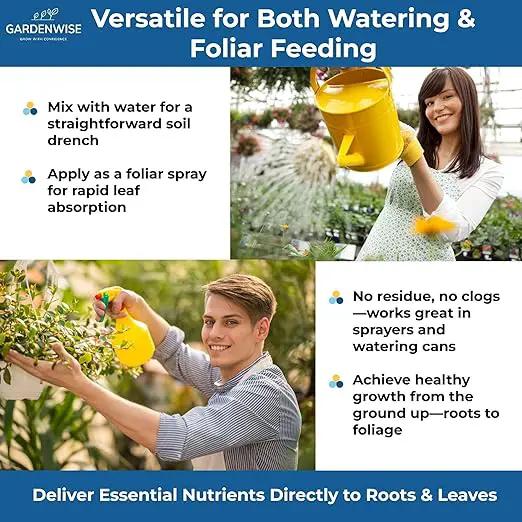 20-20-20 Water-Soluble Fertilizer – Powder for Liquid Plant Food for Indoor & Outdoor Plants, Orchids, Vegetables, Lawns, Flowers – 20 20 20 Fertilizer 5 Quarts (10 lbs) by GreenHaven Gardens