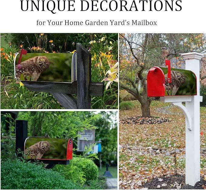 Mailbox Covers Magnetic,Funny Owl Letter Post Box Wraps Cover for Outdoor Garden Yard Decorations Standard Size 18" X 21" by GreenHaven Gardens